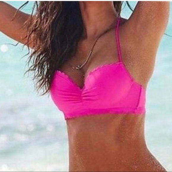 Victoria's Secret Other - Victoria Secret Neon Pink Bikini Top Size 34D